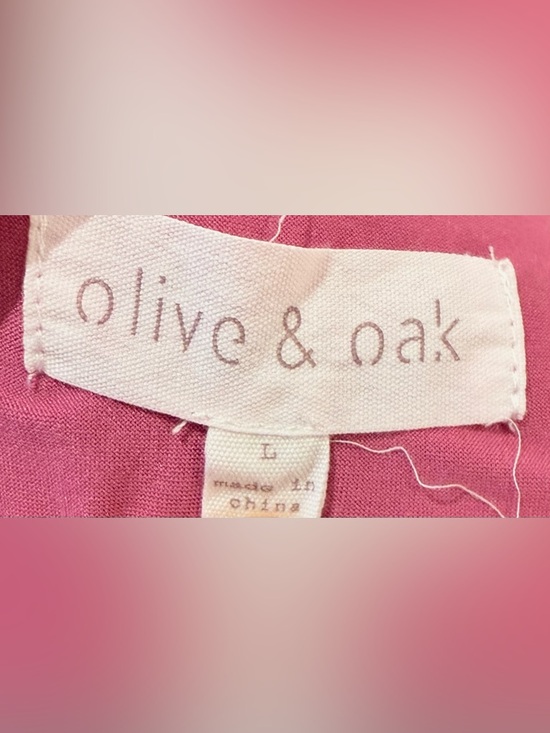 OLIVE + OAK Peached Jersey Scoop Neck Fitted Tee Pink Size Large - Picture 5 of 7